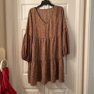 COPY - Leopard print long sleeve dress